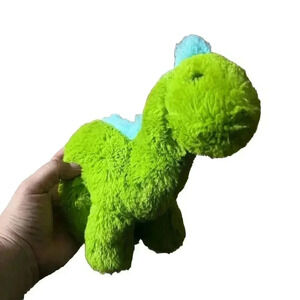 Manhattan Toy Co Plush Dinosaur Dino Stomp Green Blue Stuffed Bean Stands 9 in